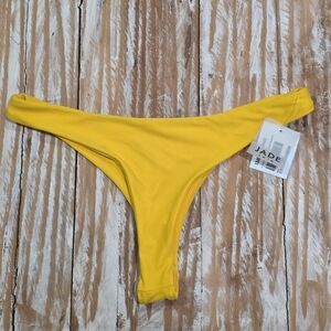 NWT REVOLVE Jade Swim‎ Expose Canary yellow Thong Skimpy Bikini Bottoms L